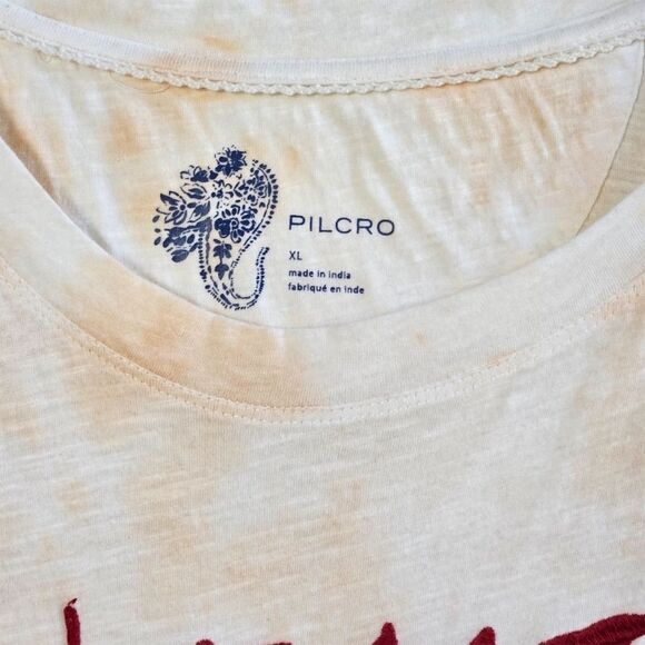 Anthropologie Pilcro Women's XL Graphic Tee Multicolor Lace Accents - Picture 4 of 4